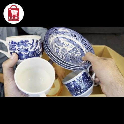 FOUR CUPS WITH BOWLS