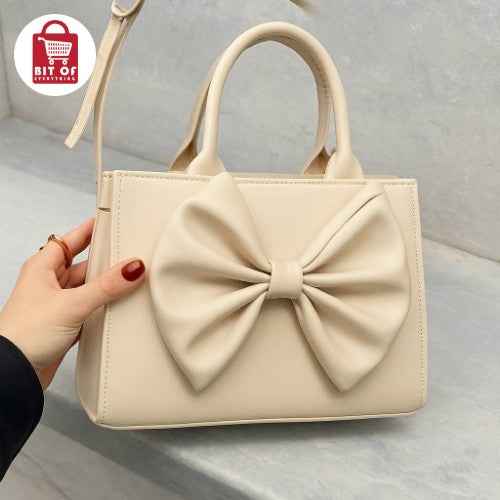 Top Handle Square Handbag – Chic Bow-Accent Design ✨